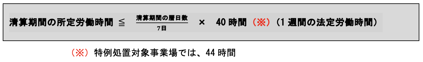 清算期間における所定労働時間